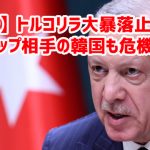 【速報】トルコリラ大暴落止まらず　スワップ相手の韓国も危機にｗ